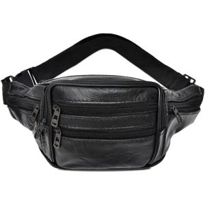 Men's & Women's High Quality PU Leather Belt Bag with Adjustable Strap