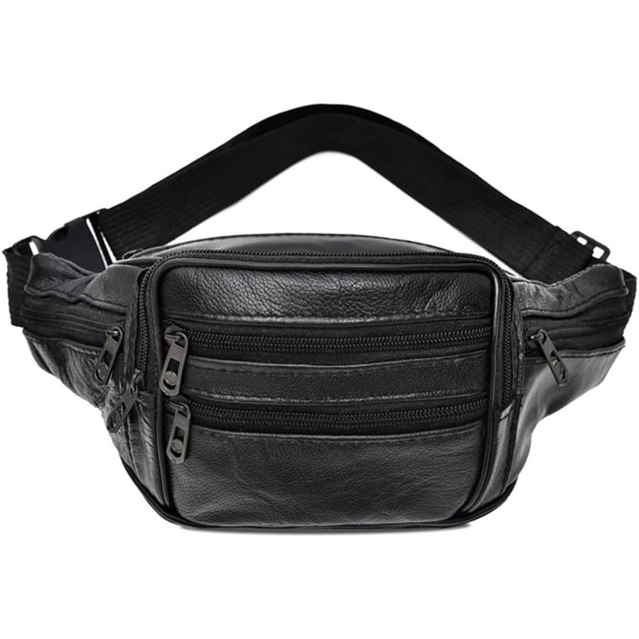 Men’s & Women’s High Quality PU Leather Belt Bag with Adjustable Strap
