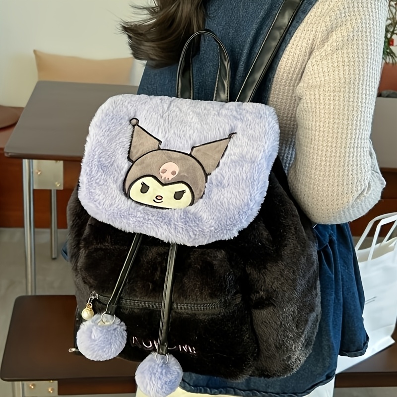 One Soft And Adorable Plush Backpack, Designed in a Girly Cartoon Style